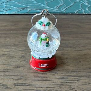 Personalized Festive Laura Snowman Christmas Ornament